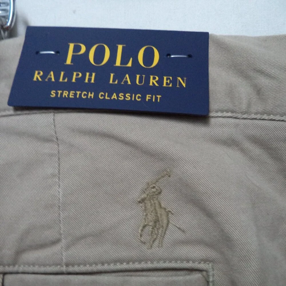 Polo Ralph Lauren Khaki Pants Stretch Classic Fit NEW NWT Size Sz 44   44B x 42